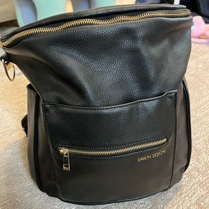 FAWN Design Black Diaper Bag